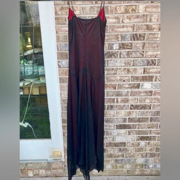 90s mesh overlay prom dress CHANEL Vintage 90s Size 10 Black Cream Silk Camisole Camellia Dress To –  Sui Generis Designer Consignment main image 0